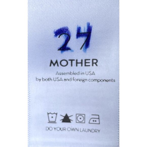 MOTHER Distressed High Rise Straight Leg The Tomcat Jeans Women’s Blue SIZE 27 - Picture 5 of 10